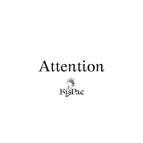 Citation attention KISPAC® logo blanc KISPAC® kispac planchettes de jeu en bois 200