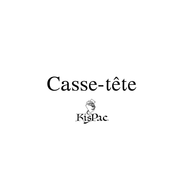 Citation casse-tête logo blanc kispac planchettes de jeu en bois 200