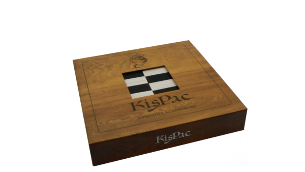 kispac boite noir et blanc kispac planchettes de jeu en bois 200