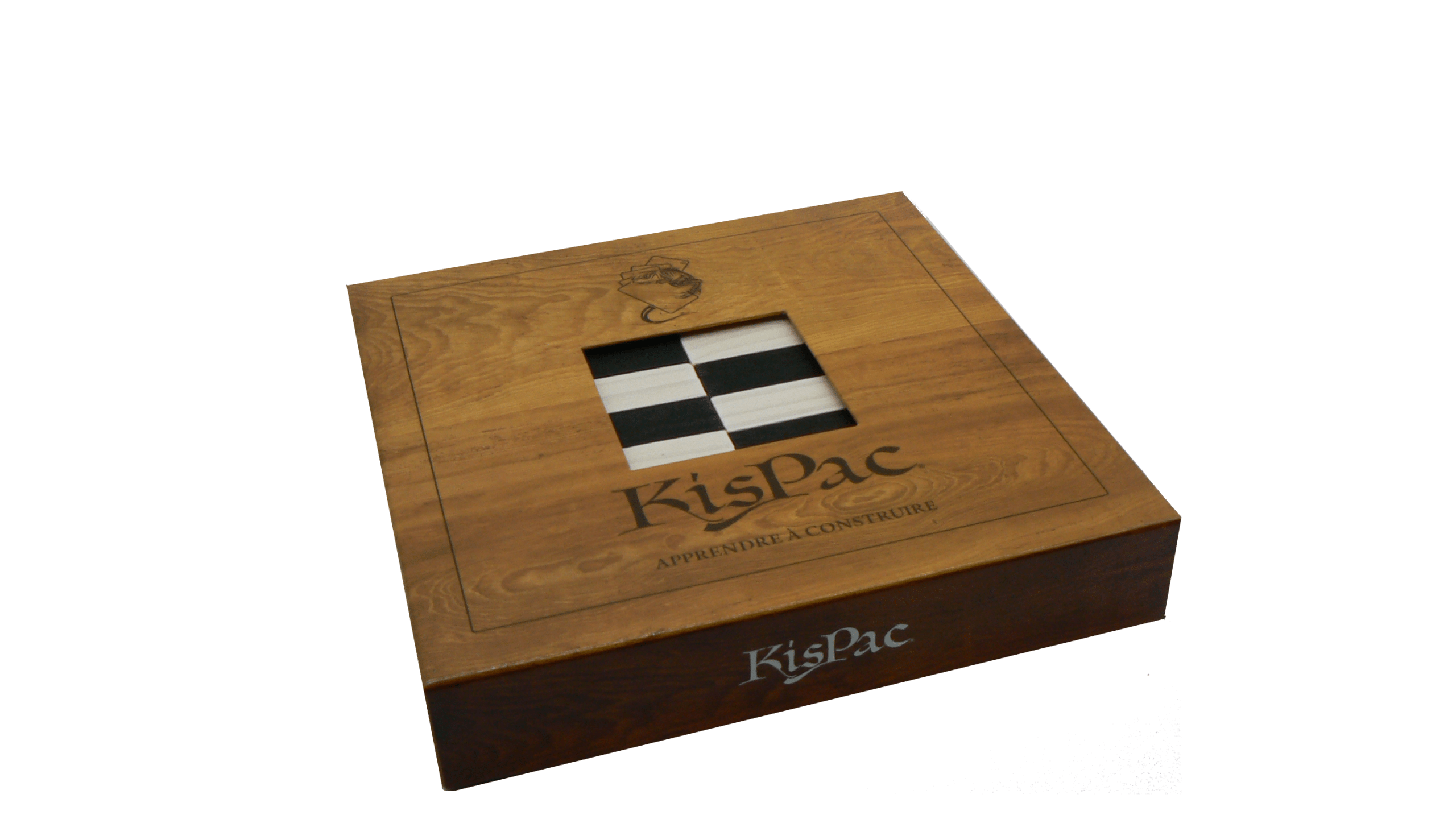 kispac boite noir et blanc kispac planchettes de jeu en bois 200